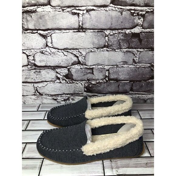 Rothy's Gray Textile The Slipper Fur Loafers Flat Faux Wool Women Sz 6M US/36EU - Picture 9 of 16